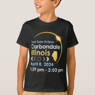 Total Solar Eclipse In Carbondale Illinois On Apri T-Shirt
