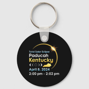 Total Solar Eclipse In Paducah Kentucky On April 0 Keychain