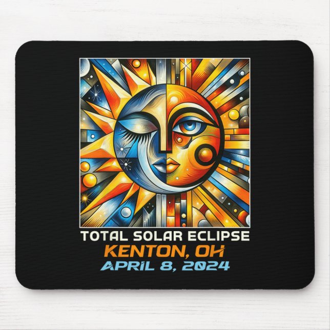 Total Solar Eclipse Kenton Ohio  Mouse Pad (Front)