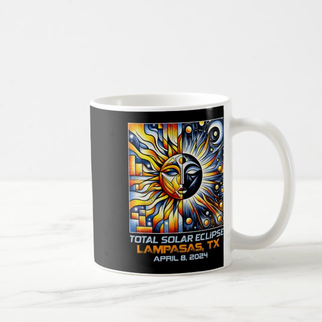 Total Solar Eclipse Lampasas Texas  Coffee Mug (Right)