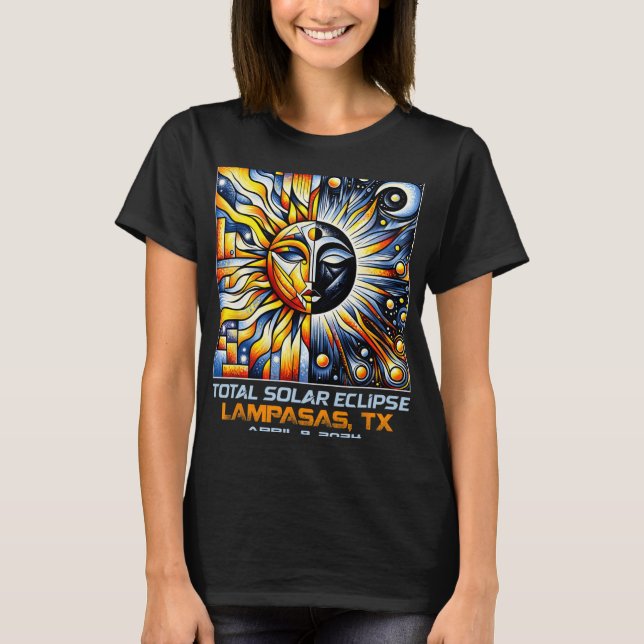 Total Solar Eclipse Lampasas Texas  T-Shirt (Front)