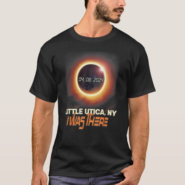 Total Solar Eclipse Little Utica New York NY T-Shirt (Front)