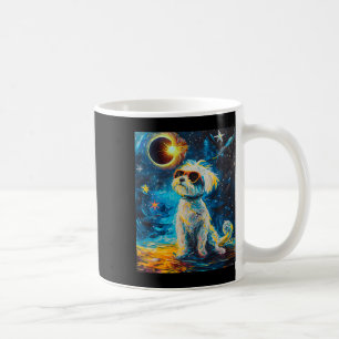 Total Solar Eclipse Maltese Dog Coffee Mug