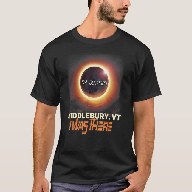Total Solar Eclipse Middlebury Vermont VT T-Shirt (Front)