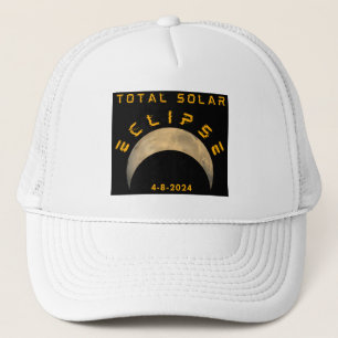 TOTAL SOLAR ECLIPSE MOON SUN EARTH TRUCKER HAT