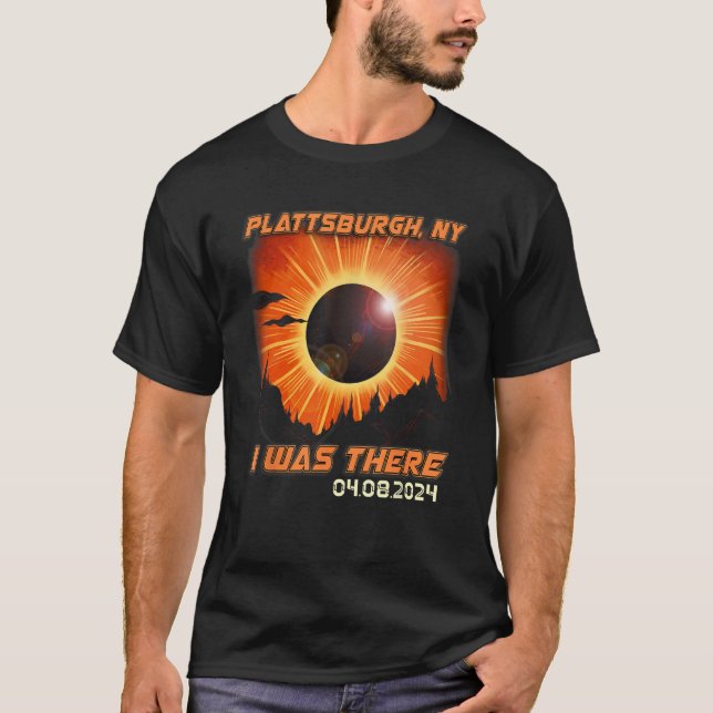 Total Solar Eclipse Mountain Hiking Plattsburgh Ne T-Shirt (Front)