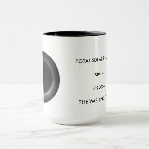 Total Solar Eclipse Name Date Place Mug