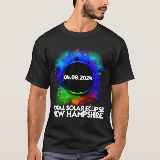Total Solar Eclipse New Hampshire 2024 Totality Co T-Shirt (Front)