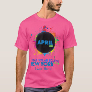 Total Solar Eclipse New York 2024 Colourful Totali T-Shirt
