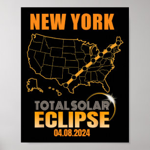 Total Solar Eclipse New York Poster