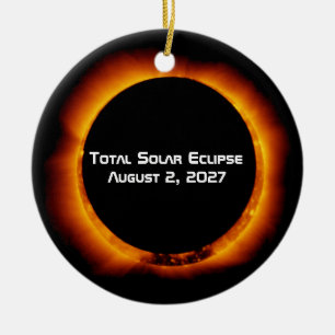 Total Solar Eclipse of the Century 2027 Ceramic Ornament