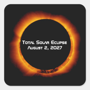 Total Solar Eclipse of the Century 2027 Square Sticker