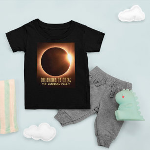 Total Solar Eclipse Oklahoma 2024 Personalized Baby T-Shirt
