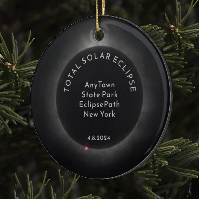 Total Solar Eclipse Ornament Custom Pics Text (Creator Uploaded)