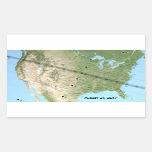 Total Solar Eclipse Path Map 2017 Sticker
