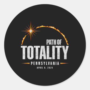 Total Solar Eclipse Pennsylvania - Total Eclipse 2 Classic Round Sticker