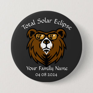 Total Solar Eclipse Personalise Sticker 3 Inch Round Button
