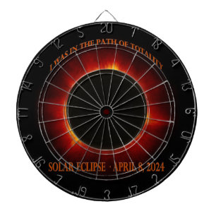 Total Solar Eclipse Personalized  Dartboard