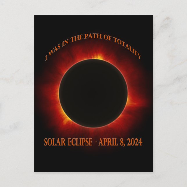 Total Solar Eclipse Personalized  Postcard (Front)