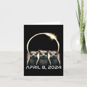 Total Solar Eclipse Shirt 2024 Opossum In Astronom Card