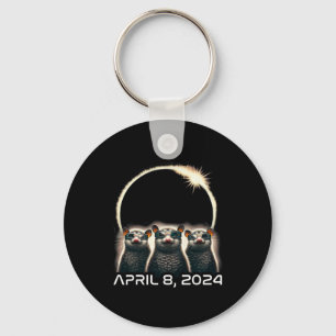 Total Solar Eclipse Shirt 2024 Opossum In Astronom Keychain