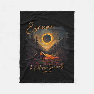 Total Solar Eclipse Shirt Escape To Eclipse Sereni Fleece Blanket
