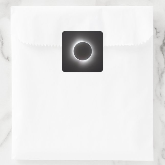 Total Solar Eclipse Square Sticker (Bag)