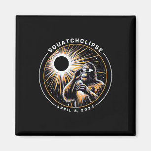Total Solar Eclipse Squatchclipse Bigfoot Sasquatc Magnet
