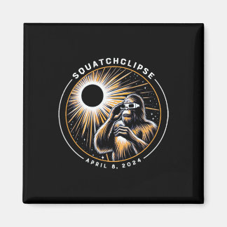 Total Solar Eclipse Squatchclipse Bigfoot Sasquatc Magnet