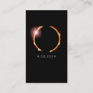 Total Solar Eclipse Sun 8th April 2024 Business Card