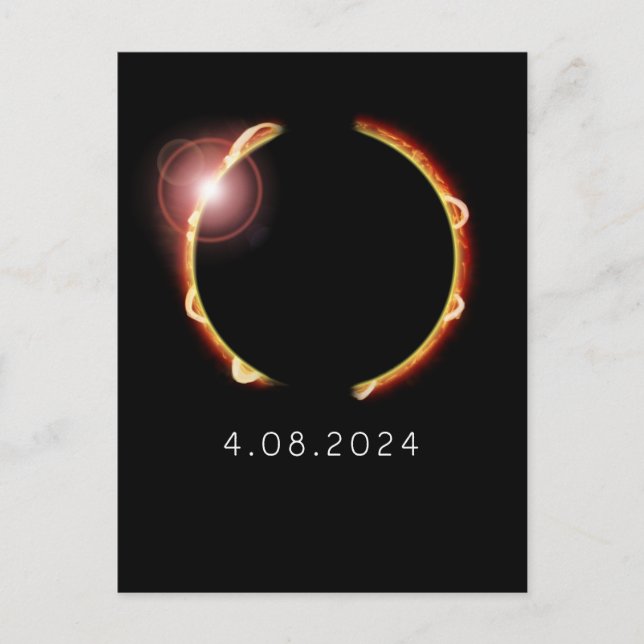 Total Solar Eclipse Sun 8th April 2024 Postcard (Front)