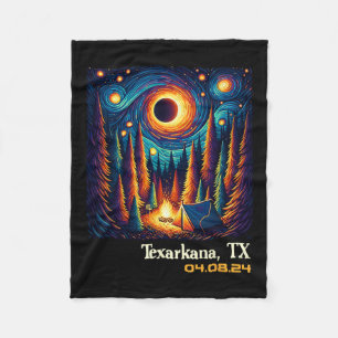 Total Solar Eclipse Texarkana Texas Fleece Blanket