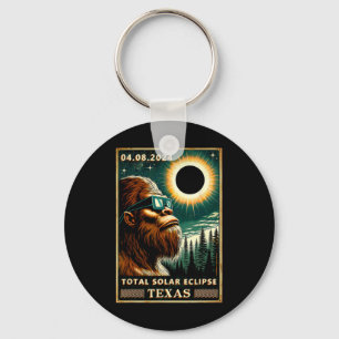 Total Solar Eclipse Texas 2024 Bigfoot Eclipse Gle Keychain