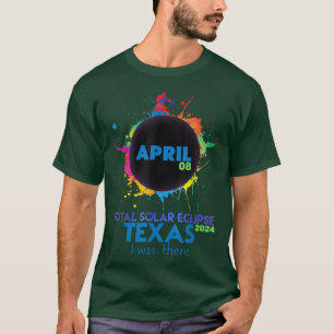 Total Solar Eclipse TEXAS 2024 Colourful Totality  T-Shirt