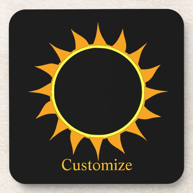 Total Solar Eclipse Thunder_Cove Coaster (Front)
