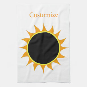 Total Solar Eclipse Thunder_Cove Kitchen Towel
