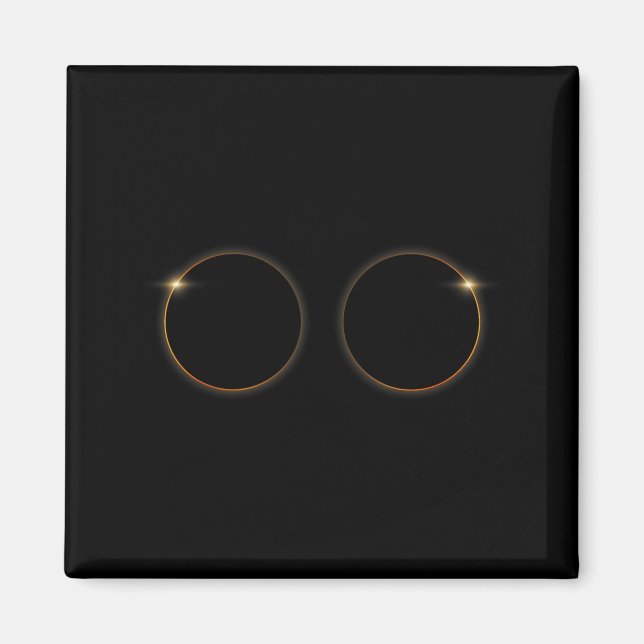 Total Solar Eclipse Totality April Illustration Magnet (Front)