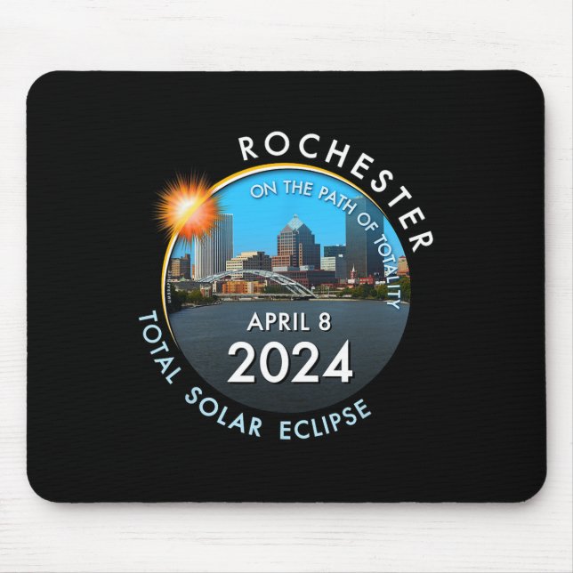 Total Solar Eclipse Totality Rochester New York 26 Mouse Pad (Front)