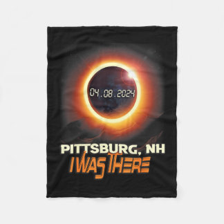 Total Solar Eclipse Ttsburg New Hampshire Nh  Fleece Blanket