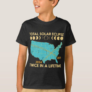 Total Solar Eclipse Twice Lifetime 2017 2024 Men W T-Shirt