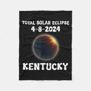 Total Solar Eclipse Twice Lifetime Illustration Fleece Blanket