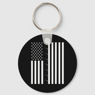 Total Solar Eclipse US American Flag 04.08.2024 To Keychain