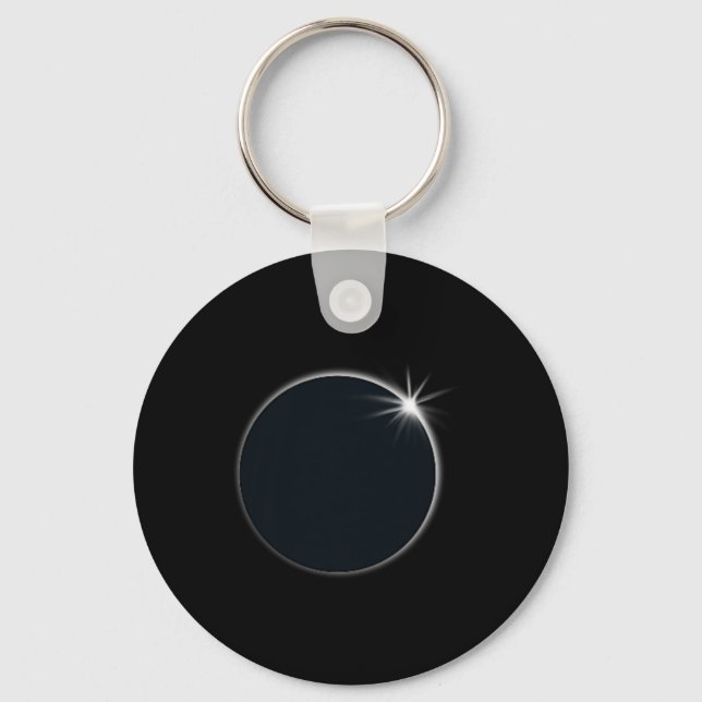 Total Solar Eclipse US American Flag Totality 04.0 Keychain (Front)