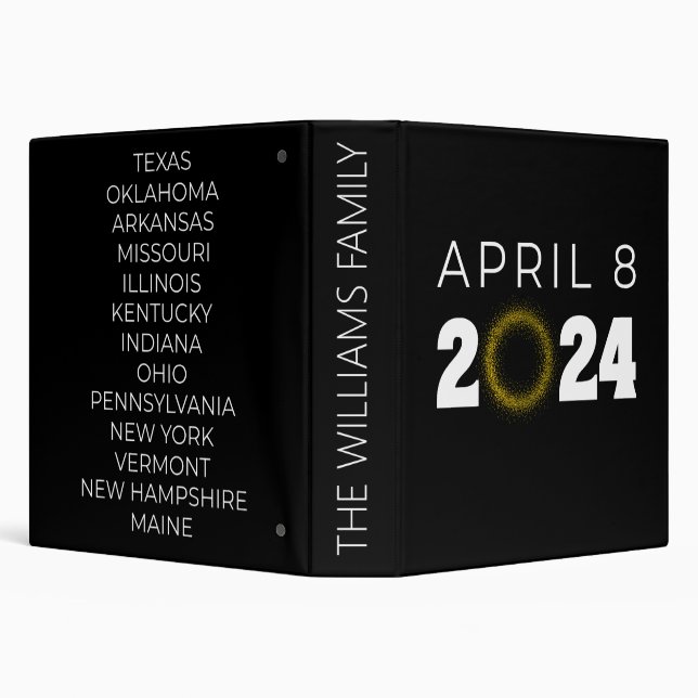 Total Solar Eclipse USA April 8, 2024 Binder (Background)