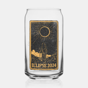 Total Solar Eclipse USA April 8, 2024 Celestial  Can Glass