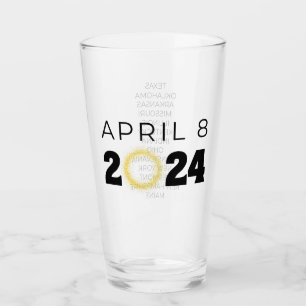 Total Solar Eclipse USA April 8, 2024 Glass