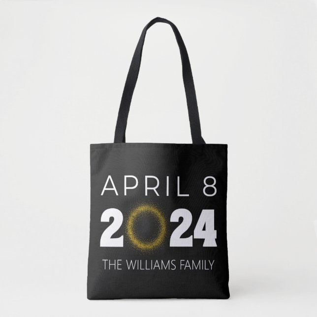 Total Solar Eclipse USA April 8, 2024 Tote Bag (Front)