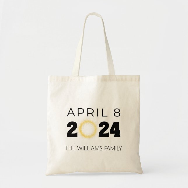 Total Solar Eclipse USA April 8, 2024 Tote Bag (Front)