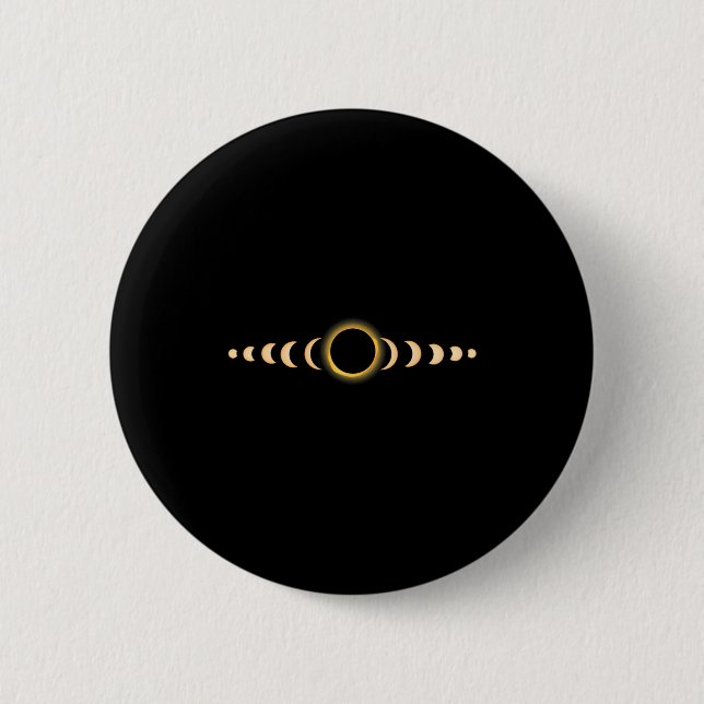Total Solar Eclipse Usa April Design 2 Inch Round Button (Front)