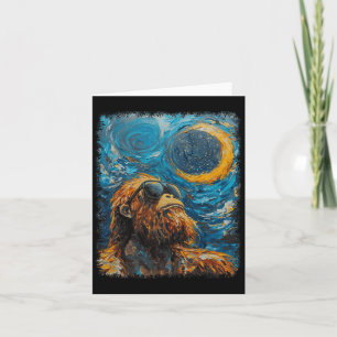 Total Solar Eclipse Van Gogh Starry Night Art Styl Card
